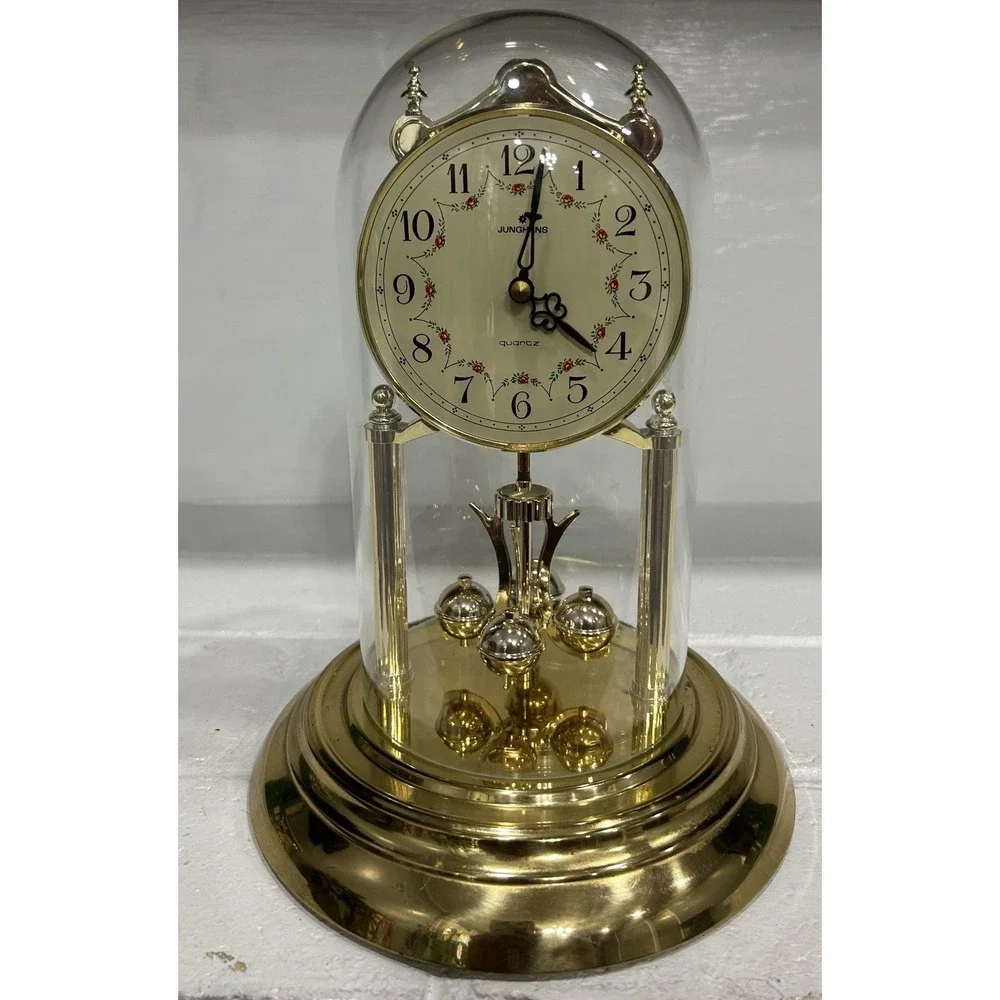 Vintage Junghans Quartz Made In Germany 85 Movement Desk Clock Works‎ Tested